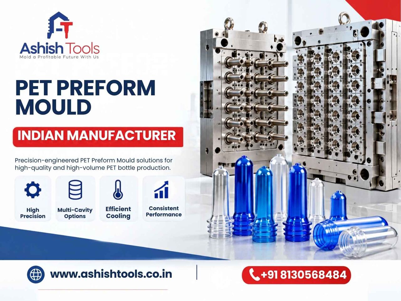 Noida, Industrial Machinery, High-Performance PET Preform Mould | Indian Manufacturer