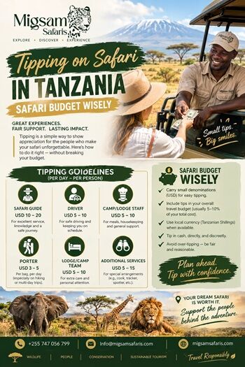 Dar es Salaam, Travel, Tipping On Safari In Tanzania &ndash; Plan Your Safari Budget Wisely
