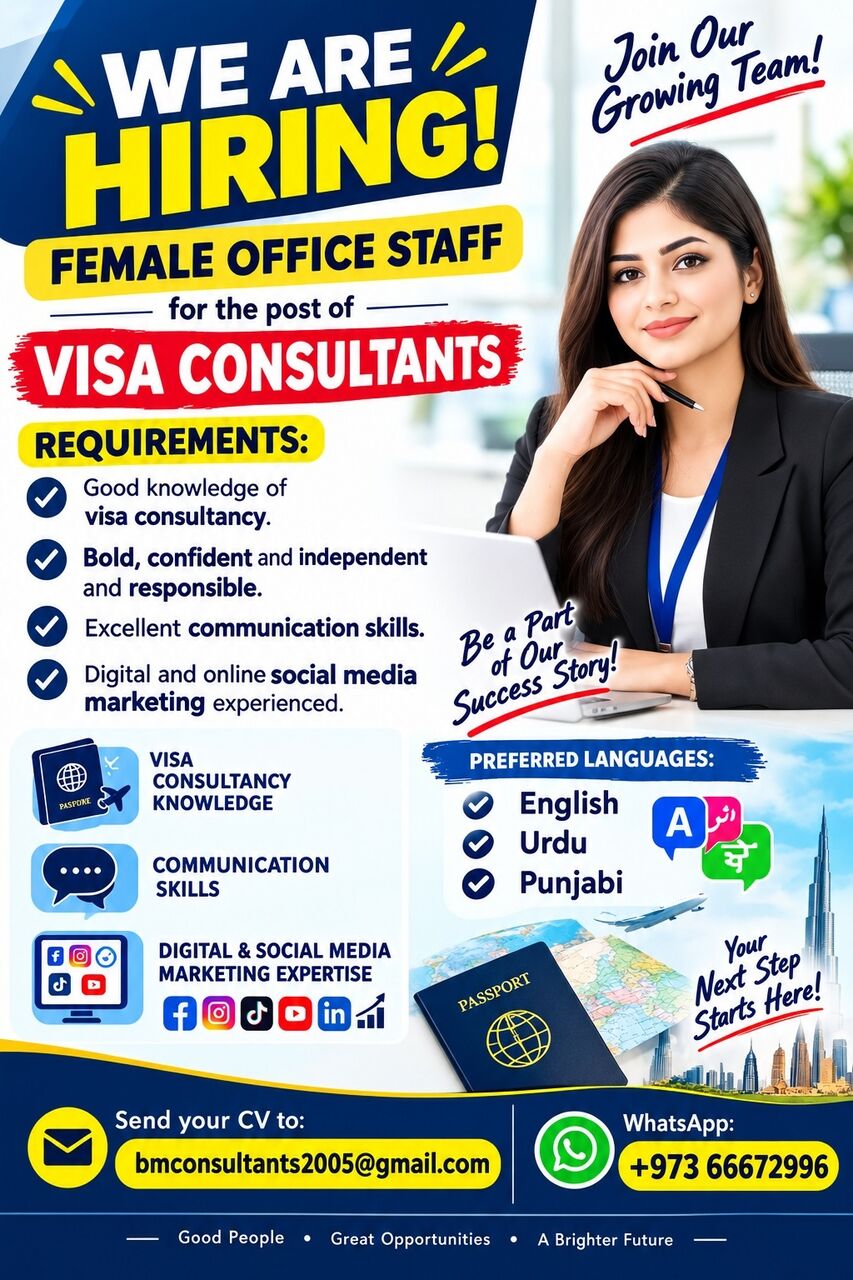 Manama, Jobs, Visa Consultant