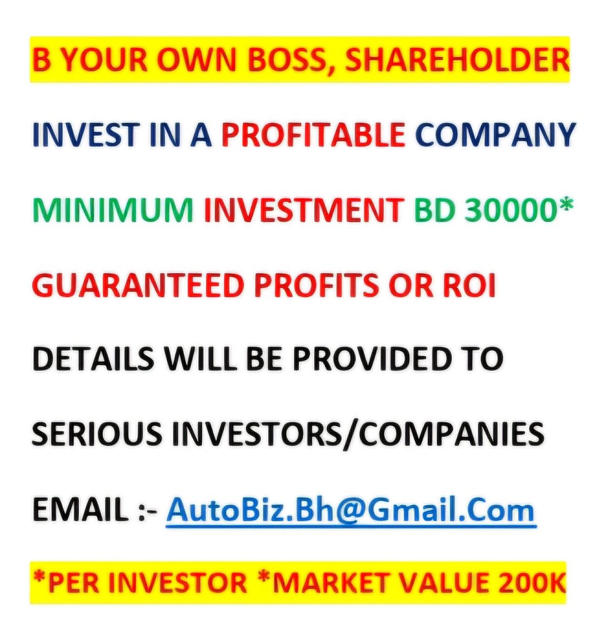 Dammam, Businesses For Sale, Investment In A Profitable Company In Bahrain