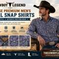 USD 33,  Choose Premium Men's Pearl Snap Shirts | The Cowboy Legend