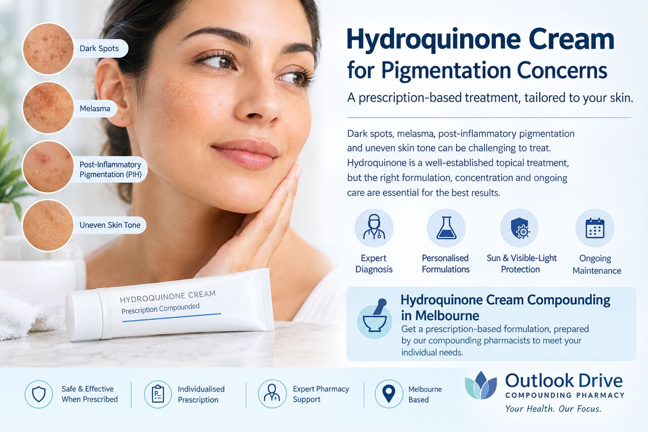 Melbourne, Health, Personalised Hydroquinone Cream Compounding Melbourne