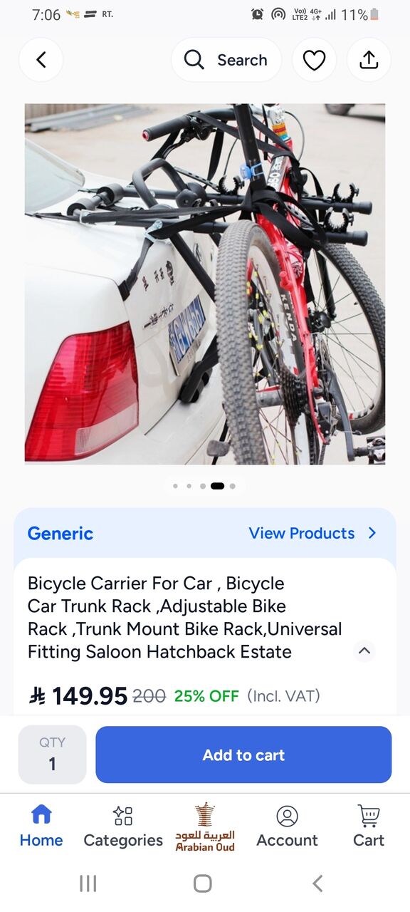 Riyadh, Bicycles, SAR 60,  Car Carrier Stand For Bicycle