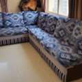 BHD 45,  L-Shape Sofa Set - Blue And Grey Patterned..36471122