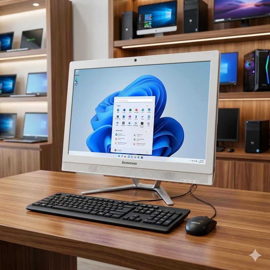 Isa Town, Computers, BHD 53,  Best Offer LENOVO All In One Computer Set 22" Full HD Screen 8GB RAM 180GB SSD Win10 Ready