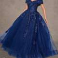 SAR 400,  Dark Blue Dress With Jacket Medium Size