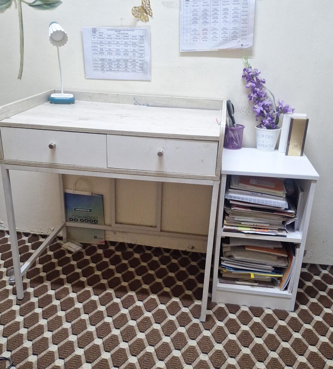 Riyadh, Furniture, SAR 600,  7 Seater Sofa + Study Table With Book Shelf For Sale In Riyadh