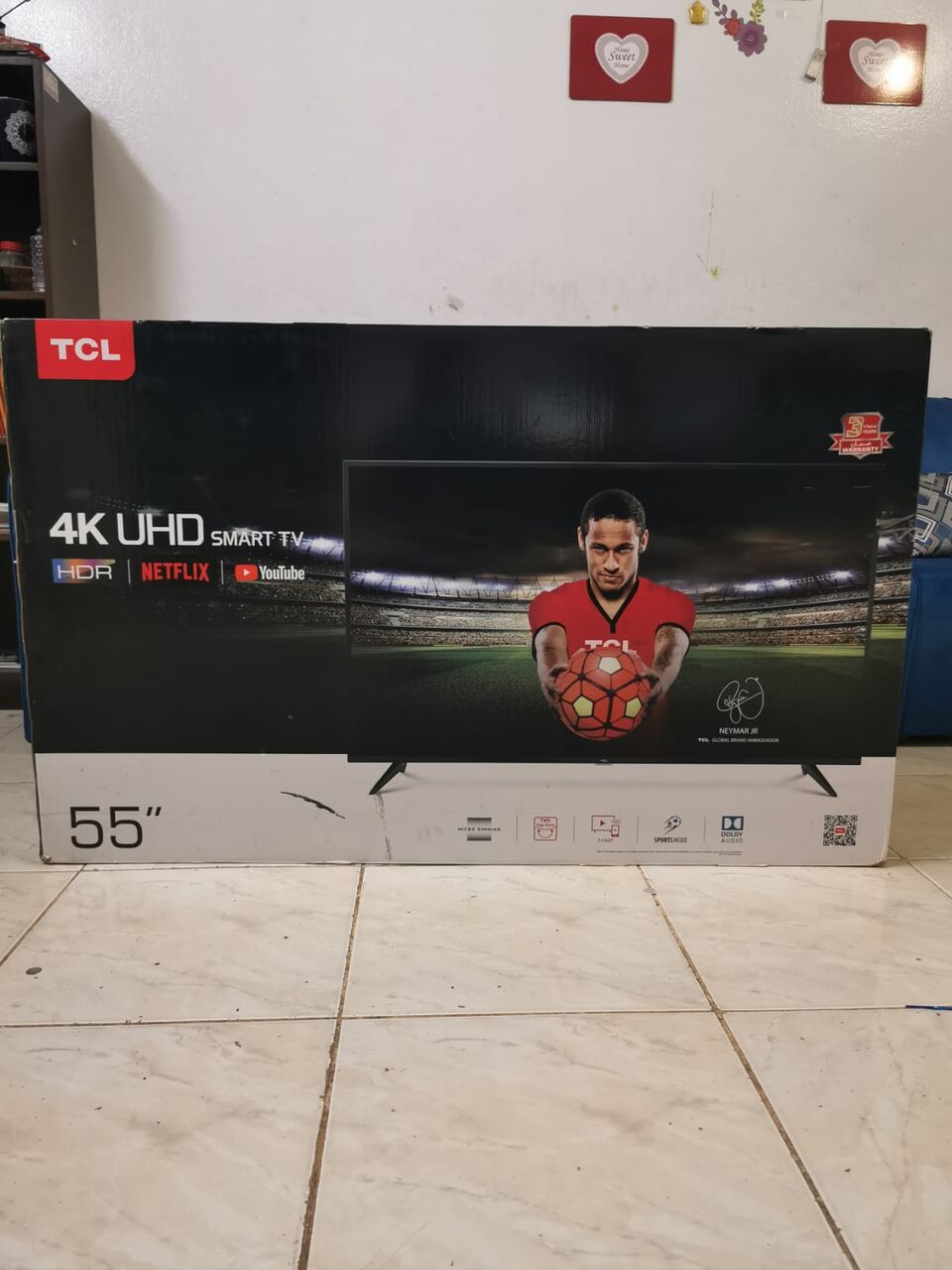 Al Malaz, Electronics, SAR 900,  Used TCL 4K 55 Inches UHD Smart TV With Box