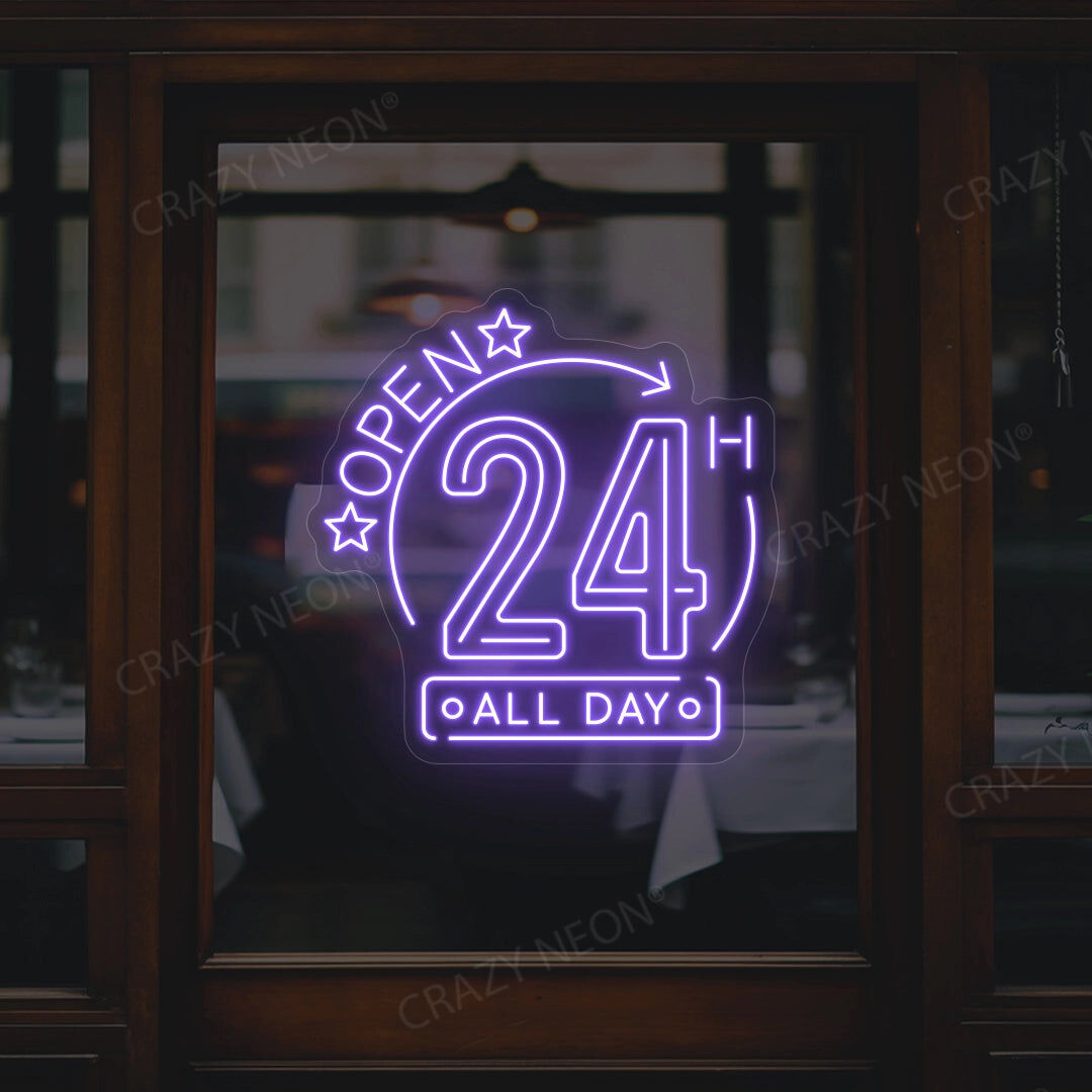 Miami, Electronics, USD 465,  24 Hours All Day Open Sign Neon