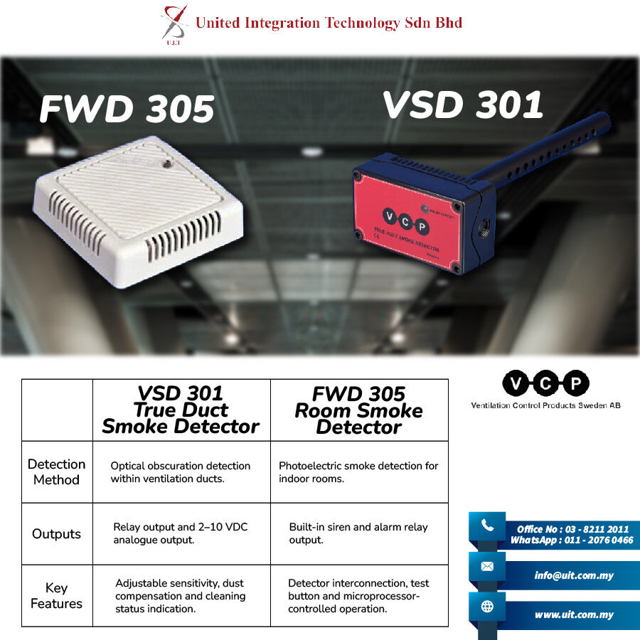 Kuala Lumpur, Electronics, VSD301 FWD305 Smoke Detection Solutions