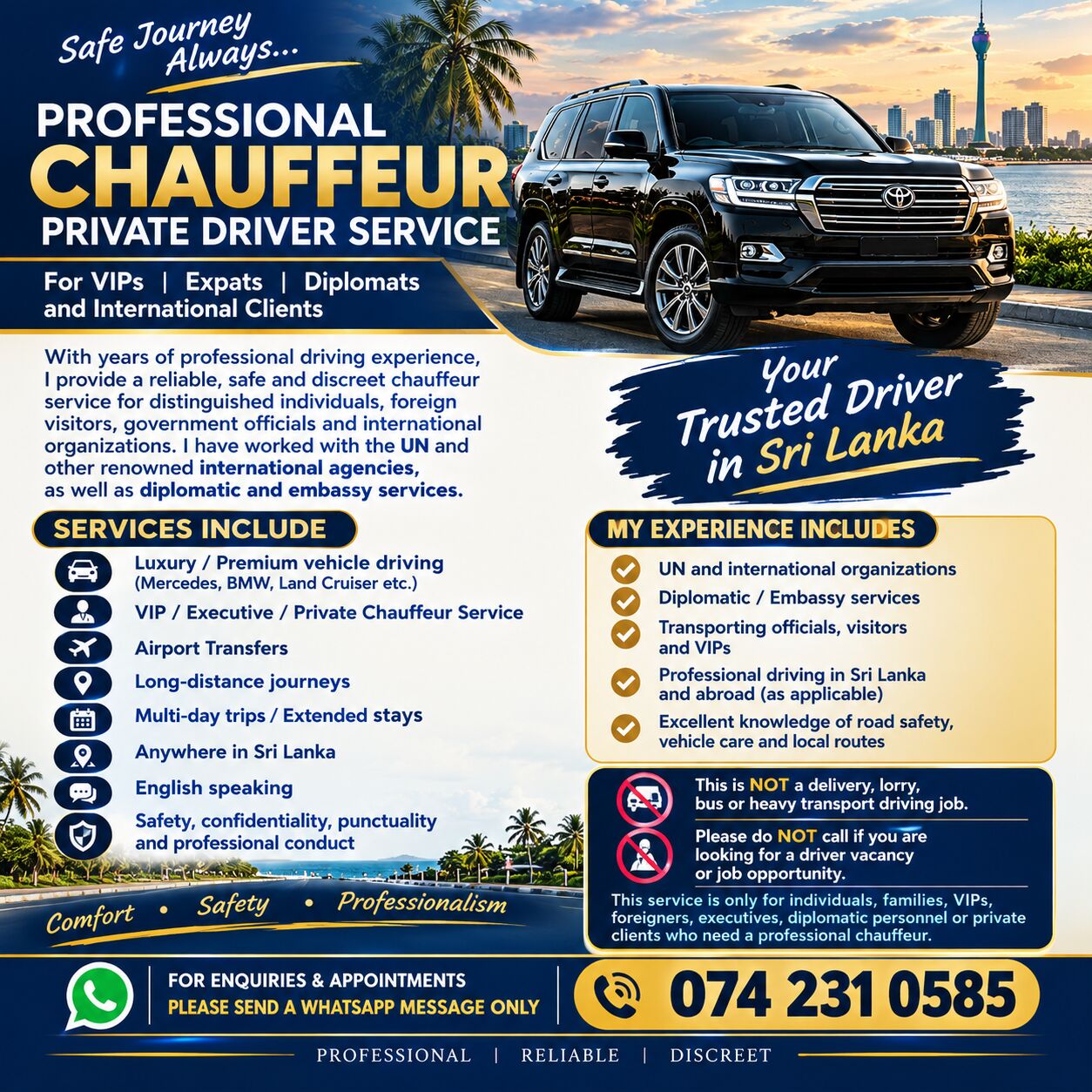 Colombo, Automotive, Are You Looking Chauffeur Service For Your Next Journey