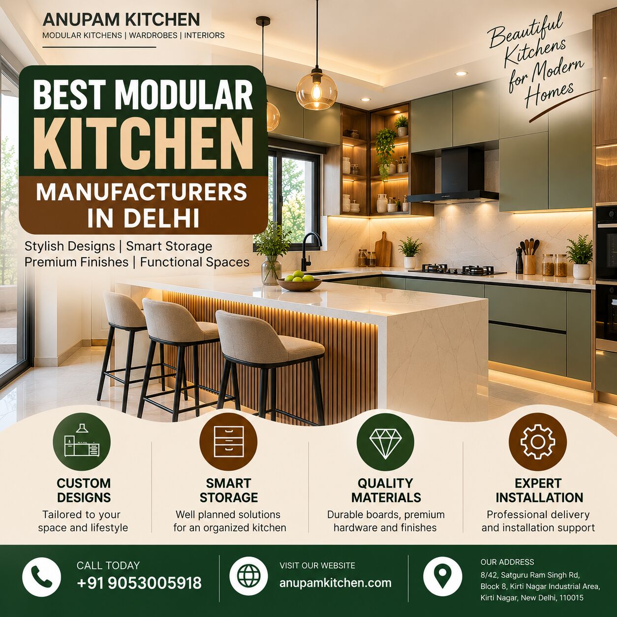 New Delhi, Construction, Best Modular Kitchen Manufacturers In Delhi | Anupam Kitchen