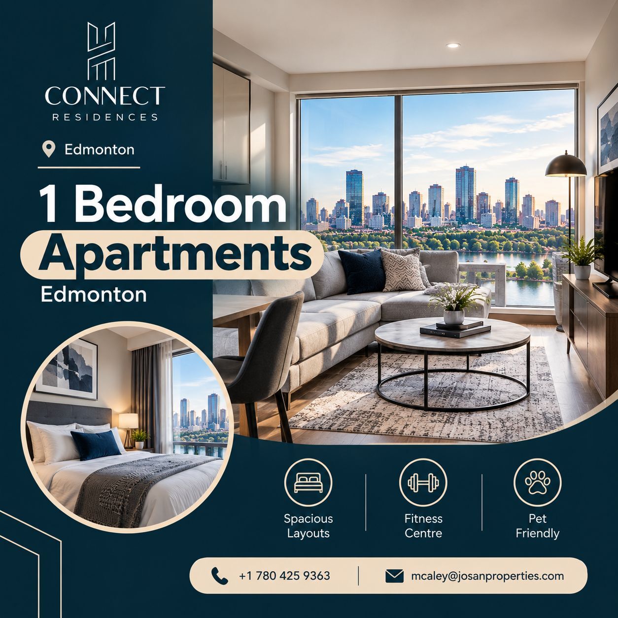 Edmonton, Apartments, Flats, Houses & Villas, Furnished,  1 BR,  Comfortable 1 Bedroom Apartments Edmonton For Modern City Living