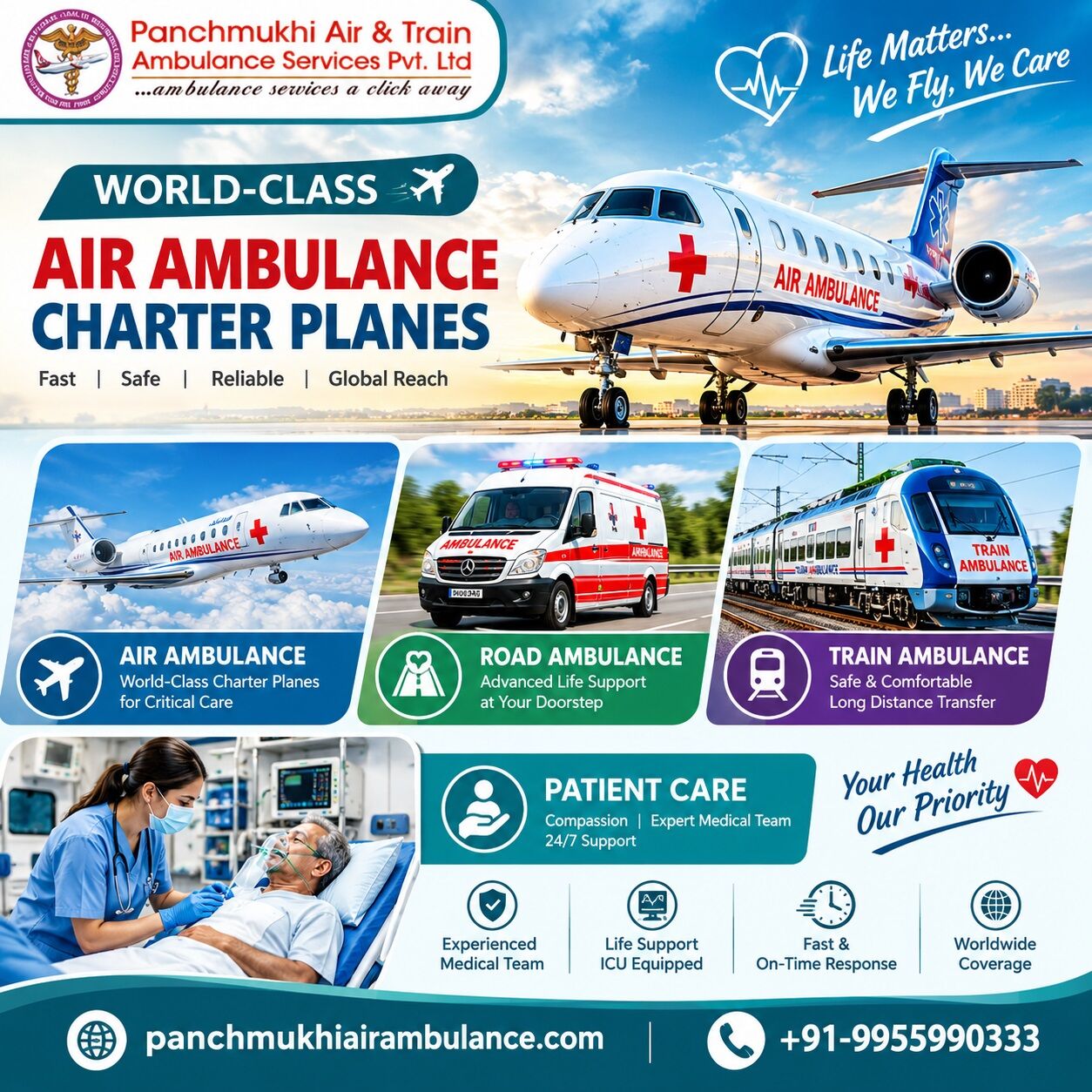 Ranchi, Health, Panchmukhi Air Ambulance Cost From Ranchi- Trusted Medical Transfers At Lower Cost