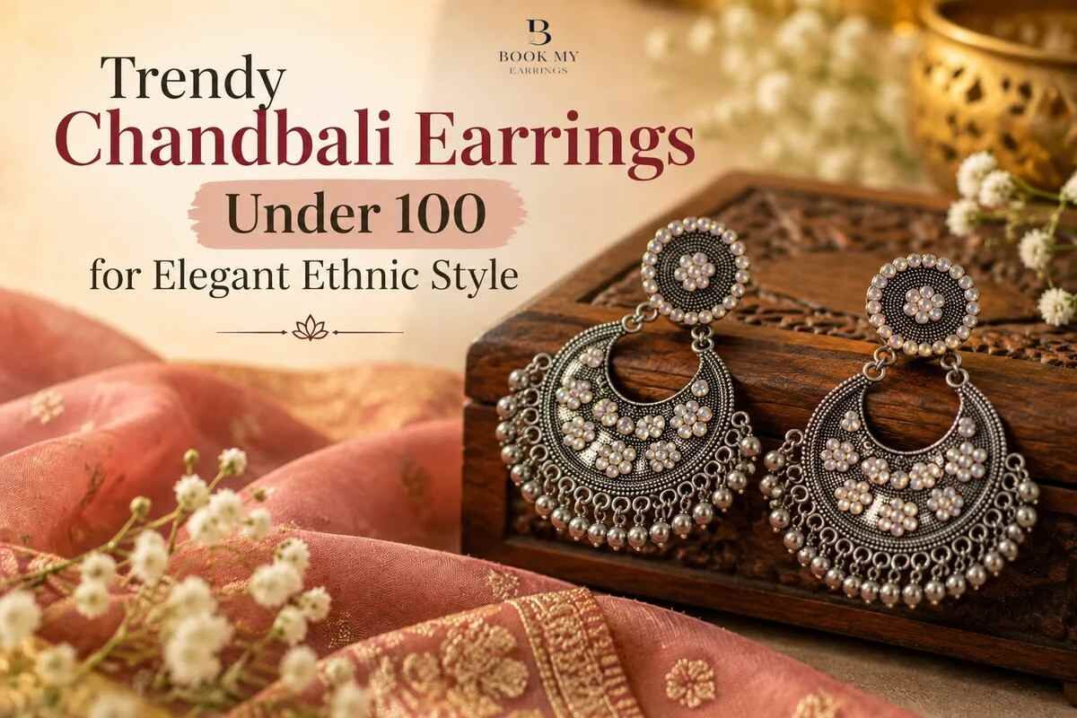 New Delhi, Clothing & Accessories, Trendy Chandbali Earrings Under 100 | Shop BME