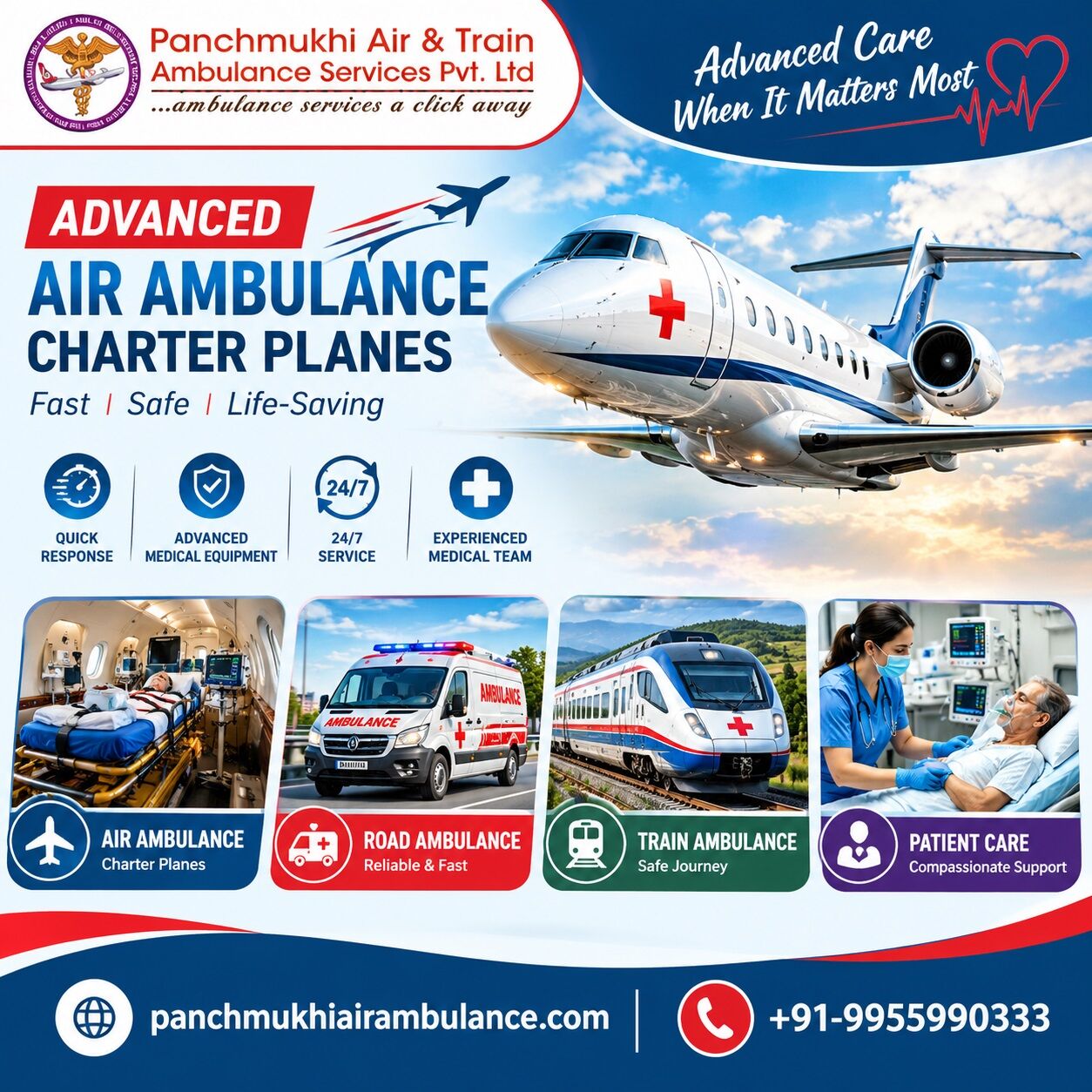 Mumbai, Health, Panchmukhi Emergency Air Ambulance In Guwahati - Emergency Care Onboard