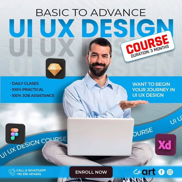 Lahore, Education, UI UX Design Course In Lahore, Figma Training Lahore, Mobile App Interface Design Course