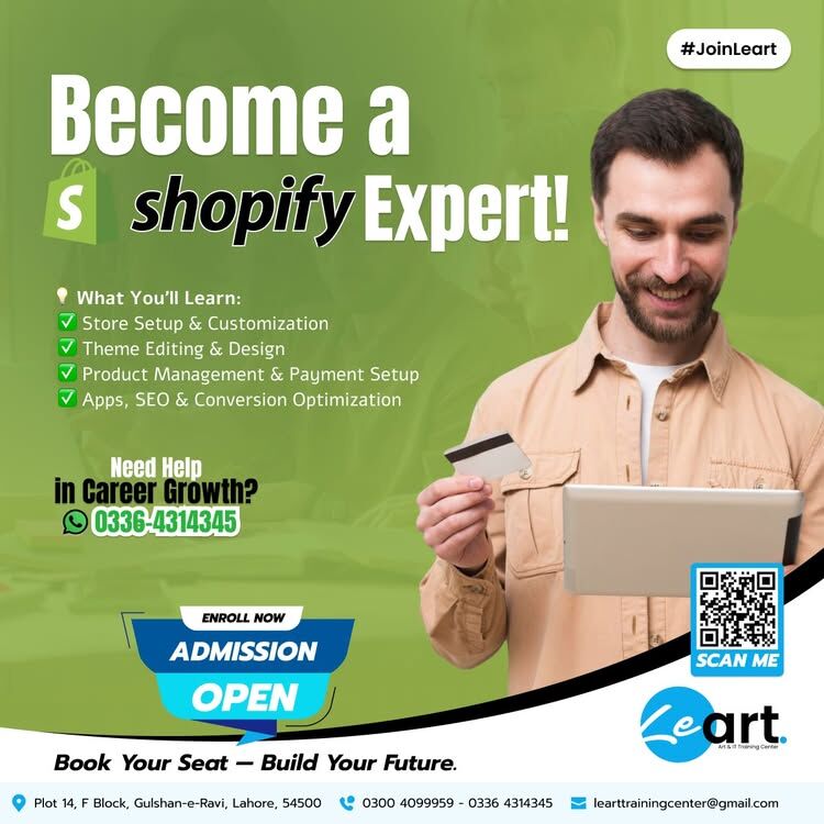 Lahore, Education, WordPress & Shopify Course In Lahore, E-commerce Store Building Course