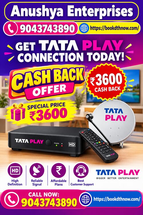 Chennai, Electronics, INR 3600,  Tata Sky New Connection In Ariyalur | Affordable DTH Connection & Offers | 9043743890
