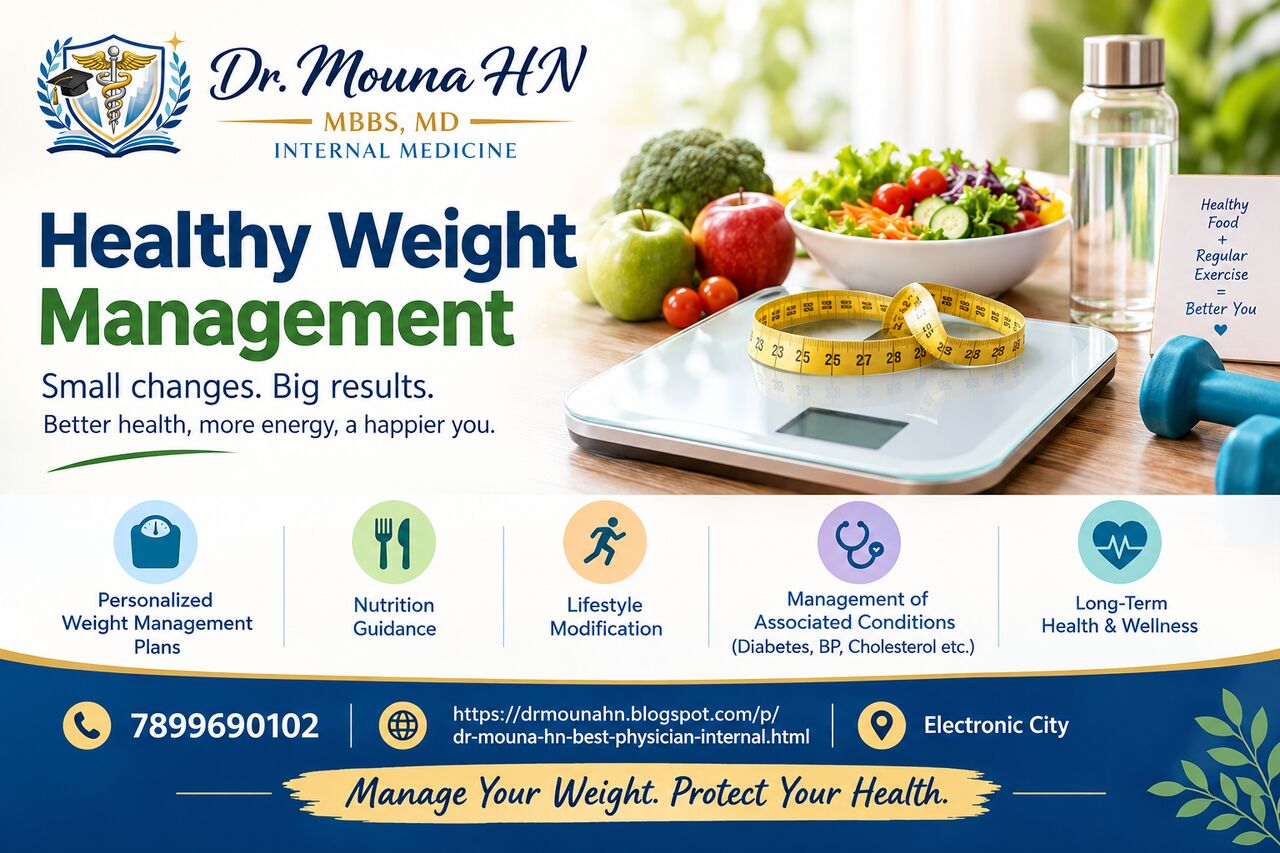 Bangalore, Health, Healthy Weight Management &ndash; Dr. Mouna HN, Electronic City