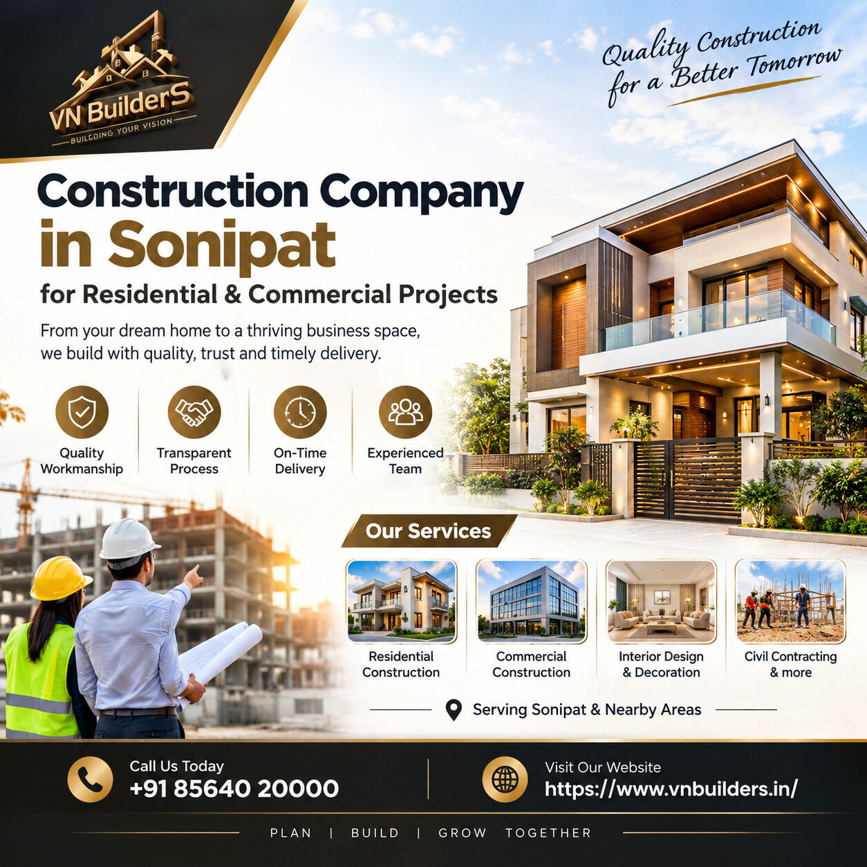 Haryana, Construction, Construction Company In Sonipat For Residential & Commercial Projects