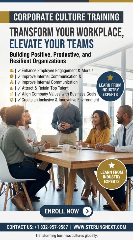 New York, Education, Corporate Culture Training - Live Online And Classroom