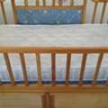 BHD 20,  Wooden Baby Crib With Mattress & Storage