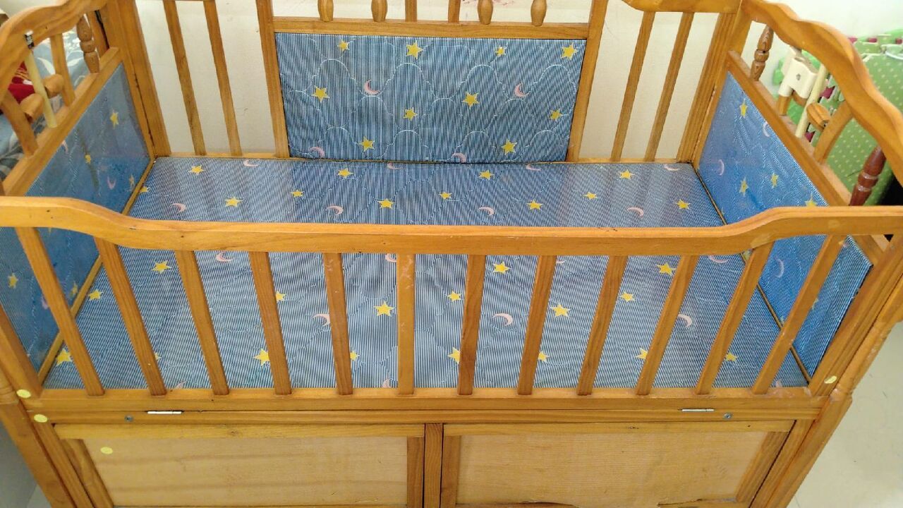 Manama, Baby & Kid Stuff, BHD 20,  Wooden Baby Crib With Mattress & Storage