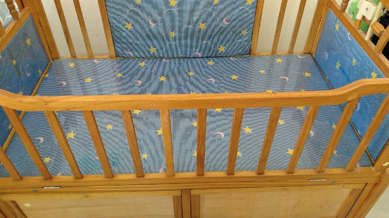 Manama, Baby & Kid Stuff, BHD 20,  Wooden Baby Crib With Mattress & Storage