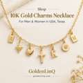 USD 829,  Shop 10K Gold Charms Necklace For Men And Women In USA & Texas &ndash; GoldenLinq
