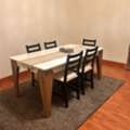 SAR 500,  Dining Table With Chairs And Ikea Rug, Ikea Storage Shelve
