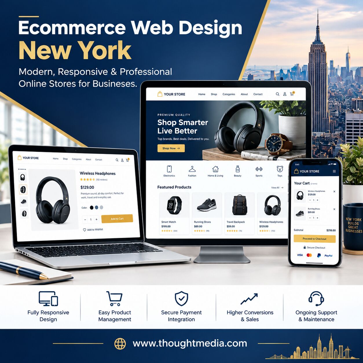 Austin, Web Design & Development, Ecommerce Web Design New York For Modern Online Stores