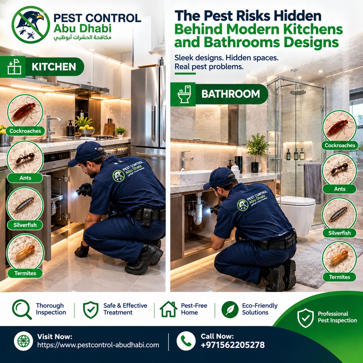 Abu Dhabi, Pest Control, The Pest Risks Hidden Behind Modern Kitchen And Bathroom Designs