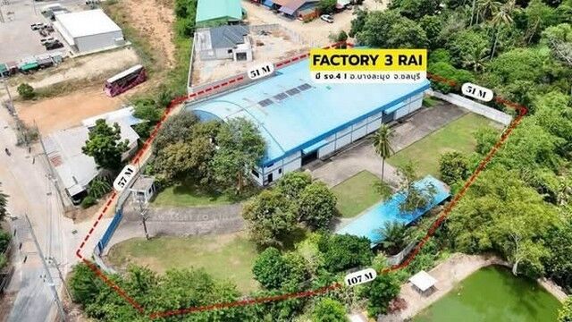 Bangkok, Real Estate For Sale, THB 35000000,  1 BR,  1200 Sq. Feet,  Factory For Sale, 3 Rai, 1,650 Sqm. There Are 2 Storey Offices In Banglamung, Chonburi.