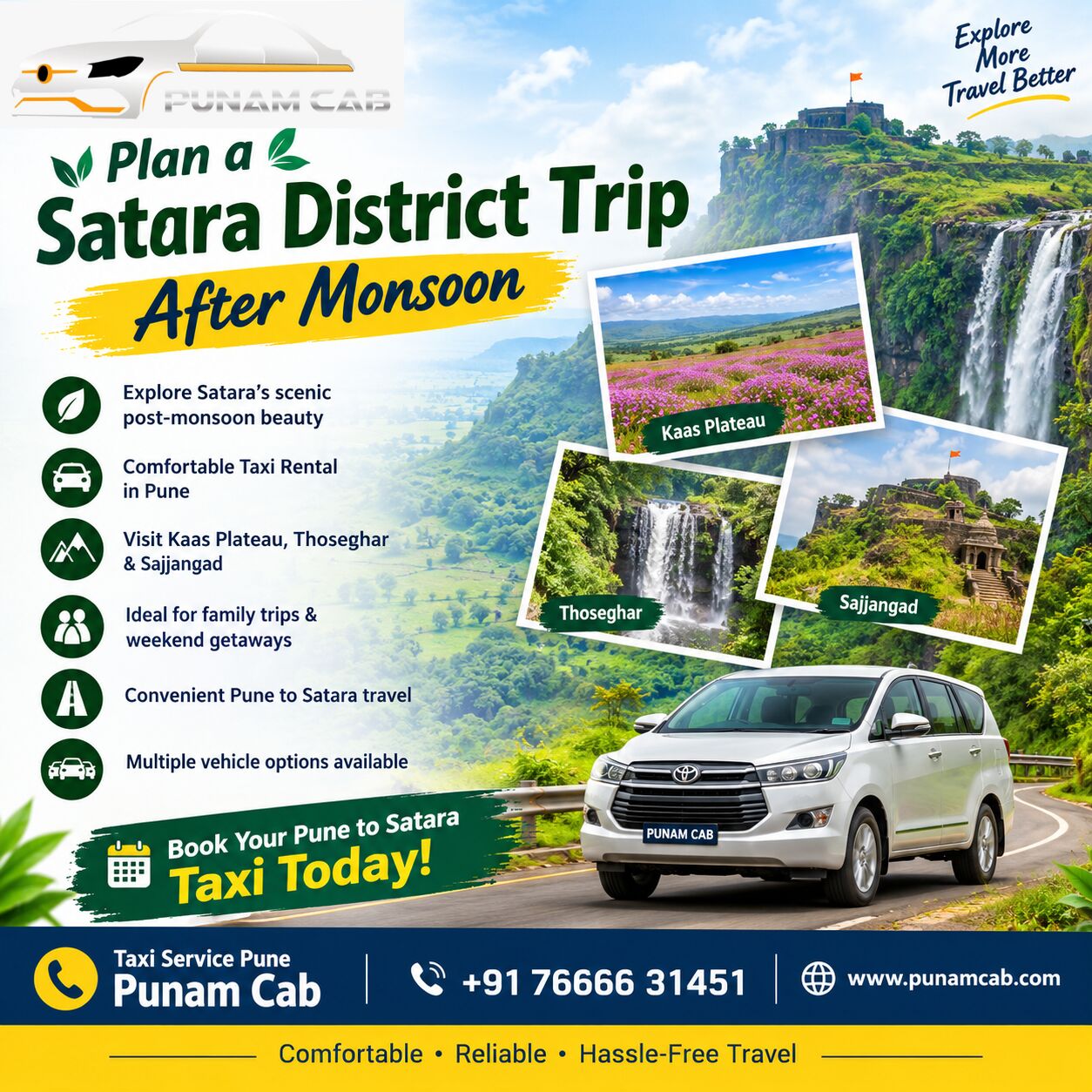 Pune, Travel, Plan A Satara District Trip After Monsoon With Taxi Rental In Pune