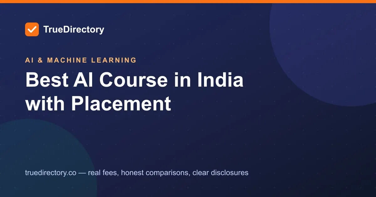 Bangalore, Education, Best AI Course In India With Placement | True Directory