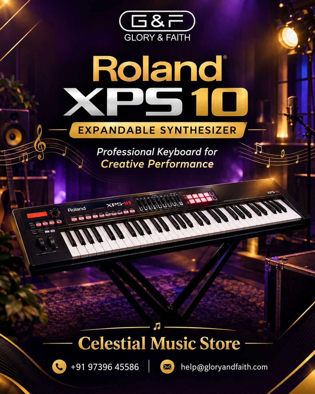 Mumbai, Marketing, Roland XPS 10 Expandable Synthesizer &ndash; Powerful Music Performance Keyboard