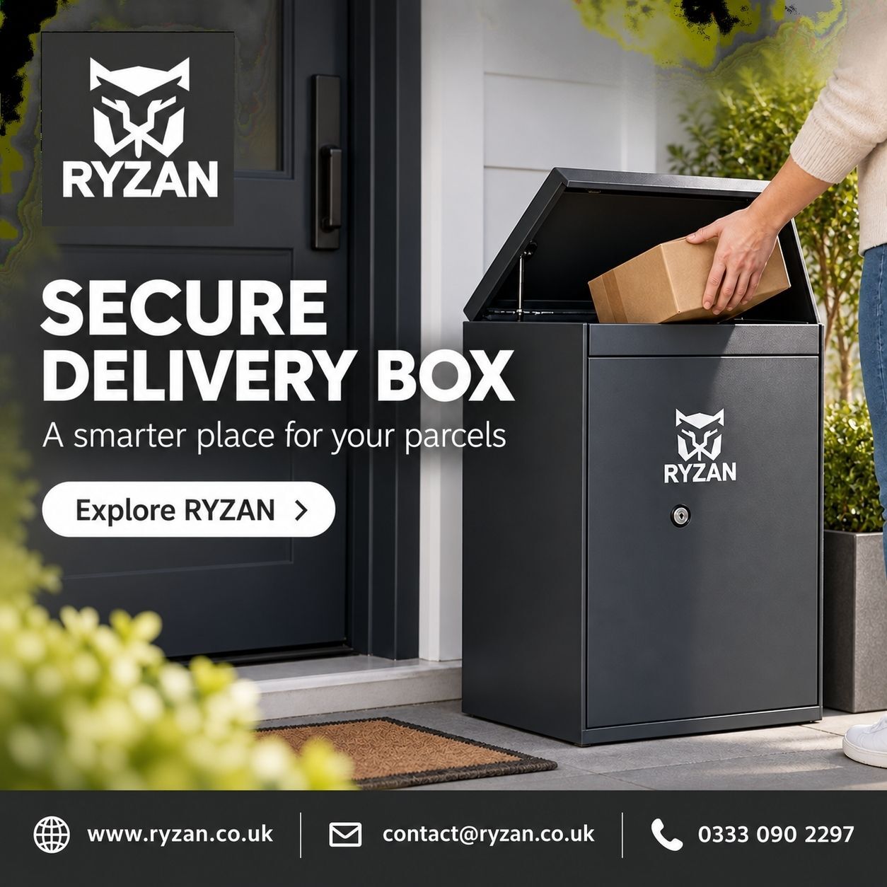 London, Security, RYZAN Secure Delivery Box For Home Deliveries