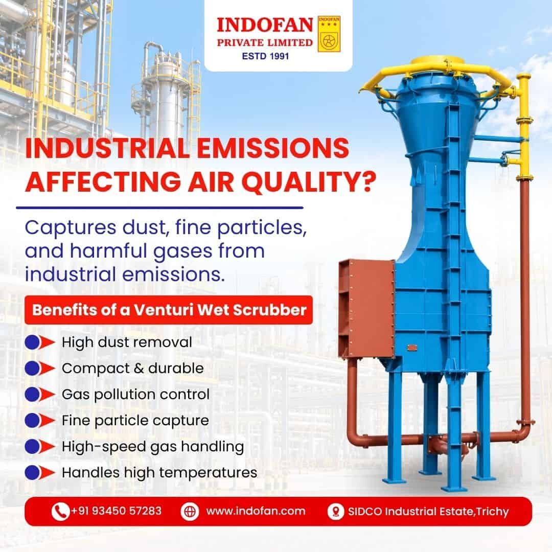 Mumbai, Construction, Venturi Wet Scrubber For Industrial Emission Control