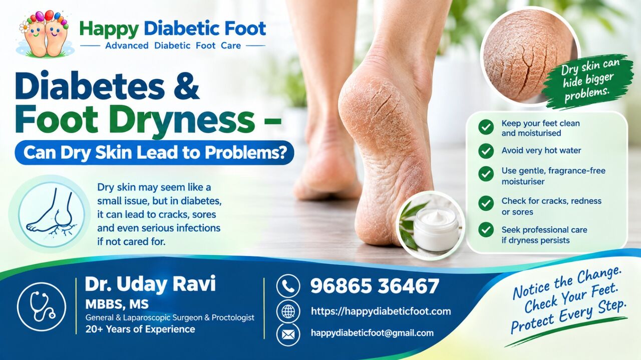 Bangalore, Health, Diabetes & Foot Dryness &ndash; Can Dry Skin Lead To Problems?-Dr Uday Ravi