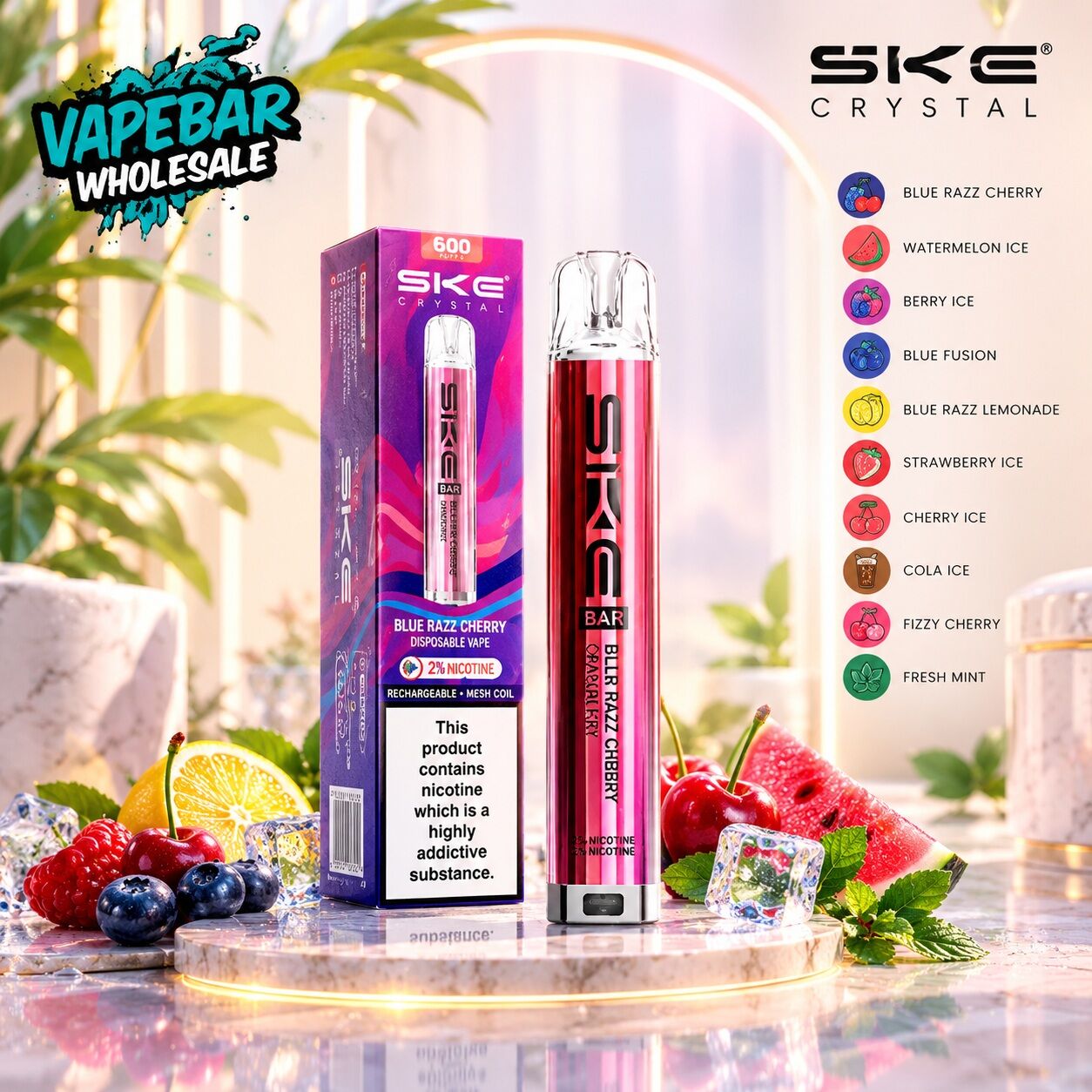 Manchester, Electronics, GBP 22,  SKE Bar 600 Prefilled Pod Kit Box Of 5 | Rechargeable Vape