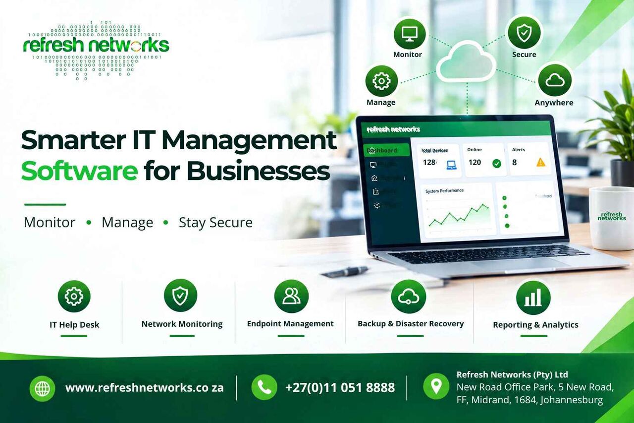 Johannesburg, Software Development, Refresh Networks: Smarter IT Management Software For Businesses