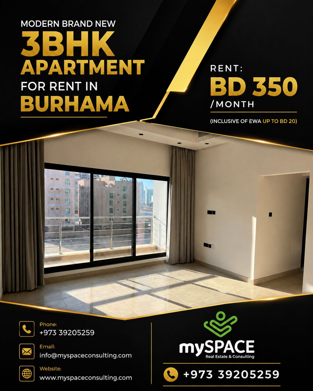 Burhama, Apartments, Flats, Houses & Villas, BHD 350/month,  3 BR,  MODERN BRAND NEW  APARTMENT FOR RENT IN BURHAMA