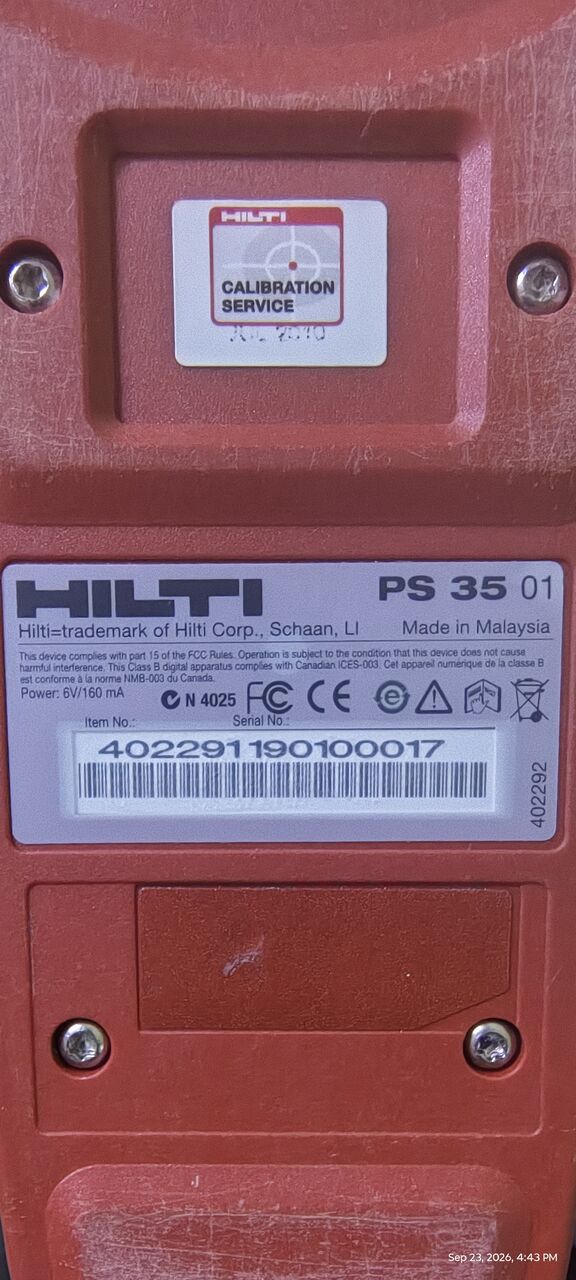 Jeddah, Electrical & Plumbing, SAR 1000,  Sensor Hilti PS35 For Electrical And Plumbing Oipes Finder