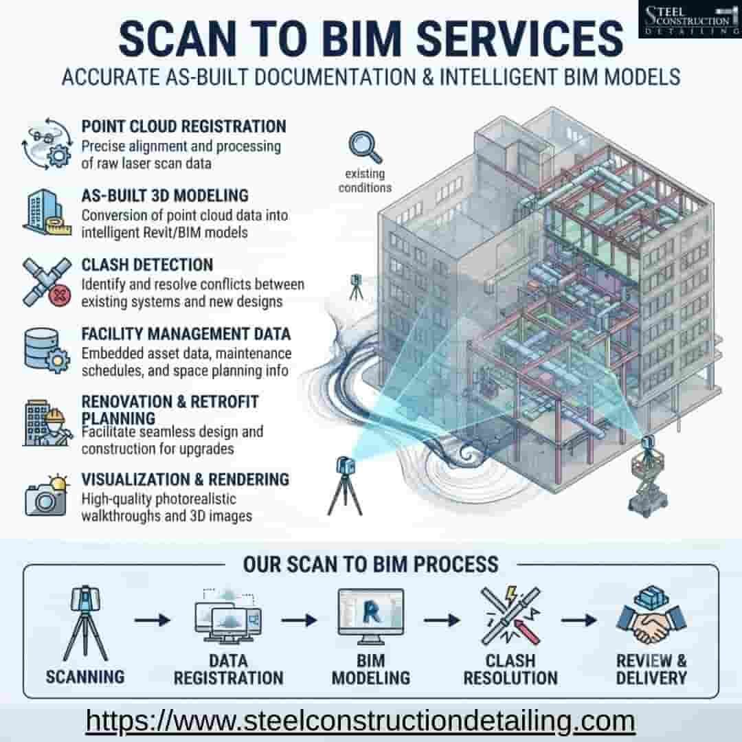 New York, Construction, Scan To BIM Services For Complex Building Projects In Santa Fe.