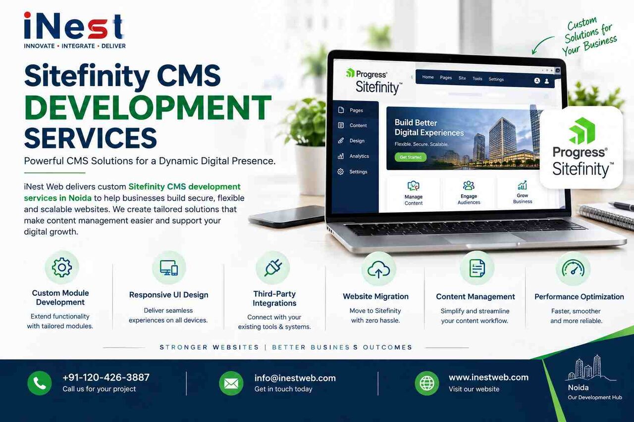 Noida, Software Development, Sitefinity CMS Development Services In Noida | INest Web