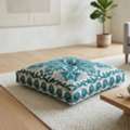 USD 86,  Embroidered Square Floor Pillow 30x30x5", Seating Cushion