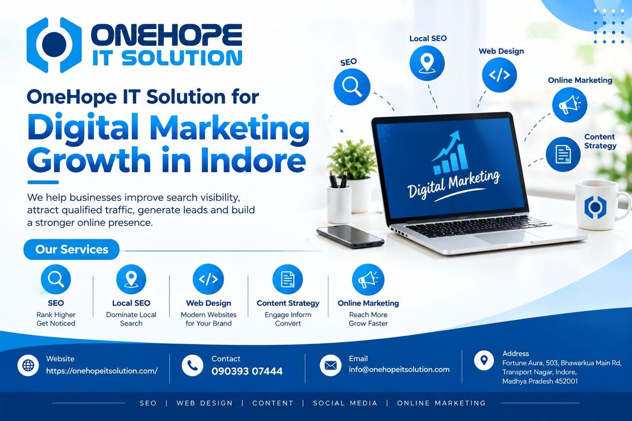 Indore, Marketing, OneHope IT Solution For Digital Marketing Growth In Indore