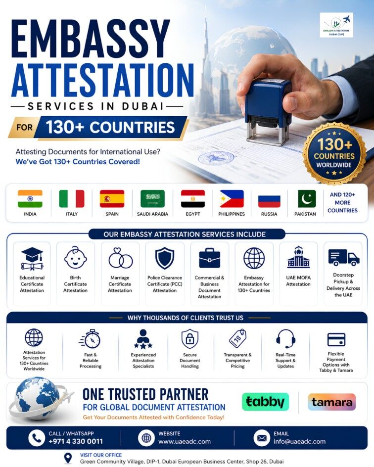 Dubai, Legal, Embassy Attestation Services In Dubai For 130+ Countries