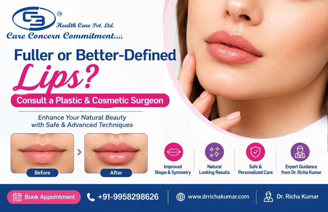 New Delhi, Health, Fuller Or Better-Defined Lips? Consult A Plastic & Cosmetic Surgeon
